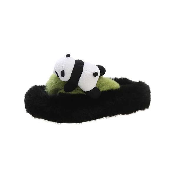 Dễ Thương Dép cotton Phối Lông Xinh Xắn Dành Cho Nữ