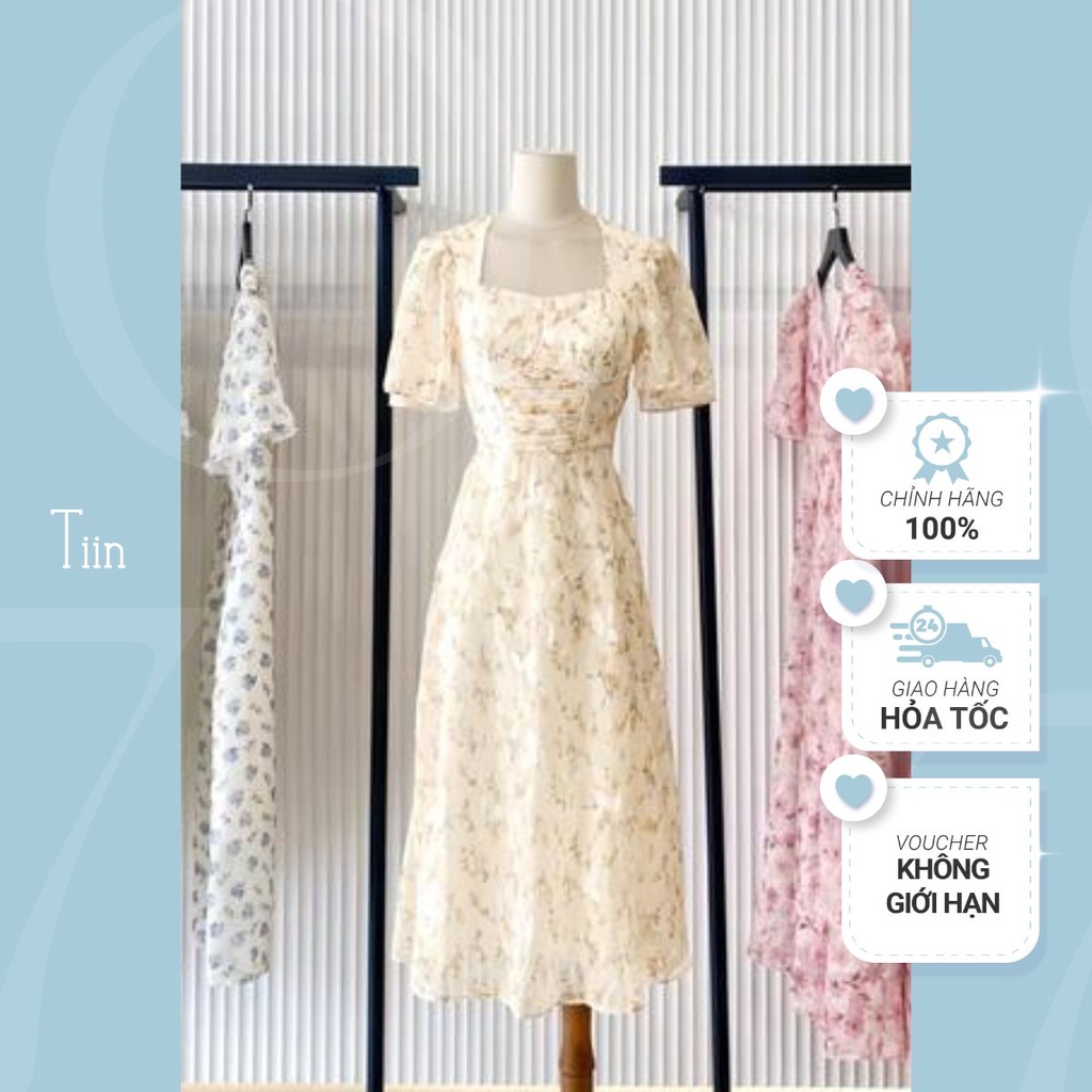 Váy cúp ngực nhún tay loe TIINSTORE VHN895