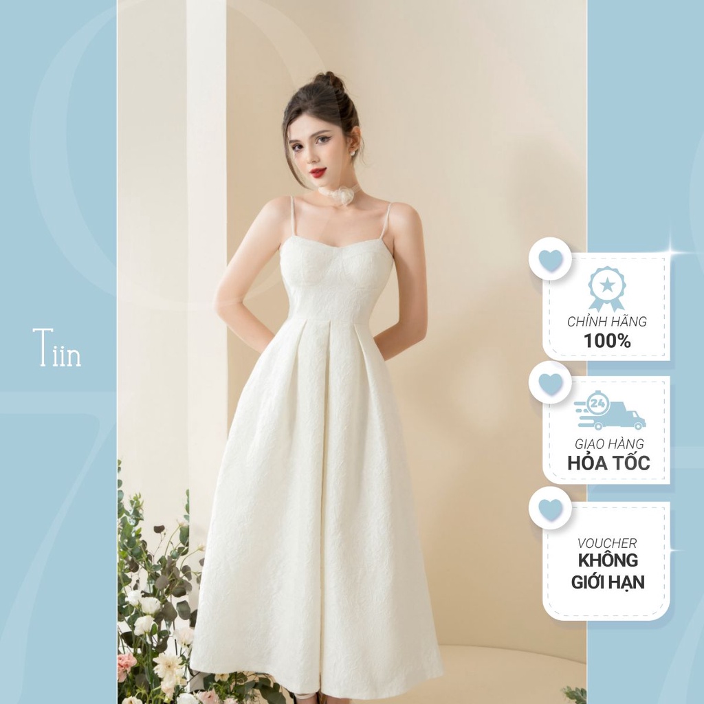 Váy 2 dây cúp quả chân xoè TIINSTORE V0D823