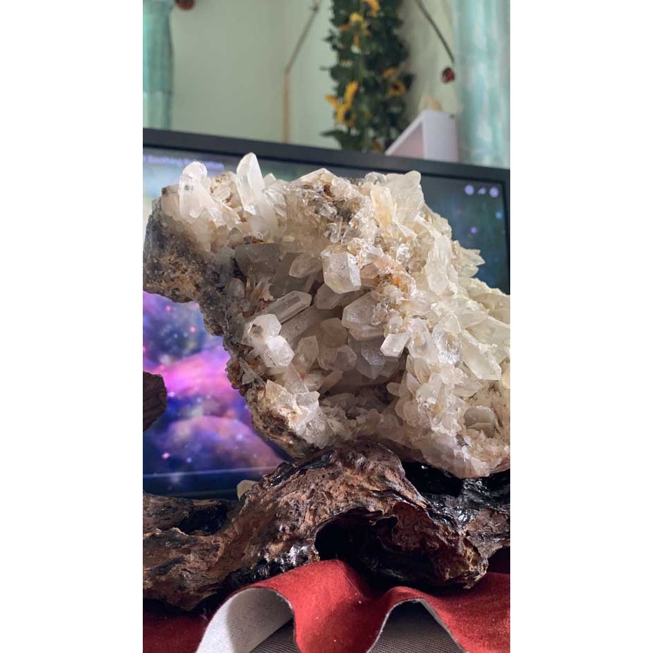 CITRINE GOLDEN Amethyst WITH STOCK STOCK Natural Crystal Clear Yellow Citrine Purifying Meditation T