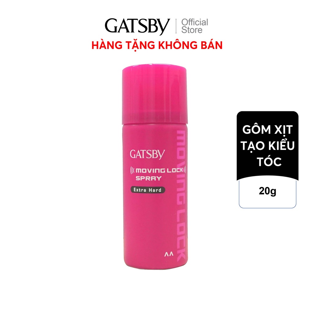 (QUÀ TẶNG KHÔNG BÁN) Gôm xịt tạo kiểu tóc GATSBY MOVING LOCK SPRAY EXTRA HARD N 20g