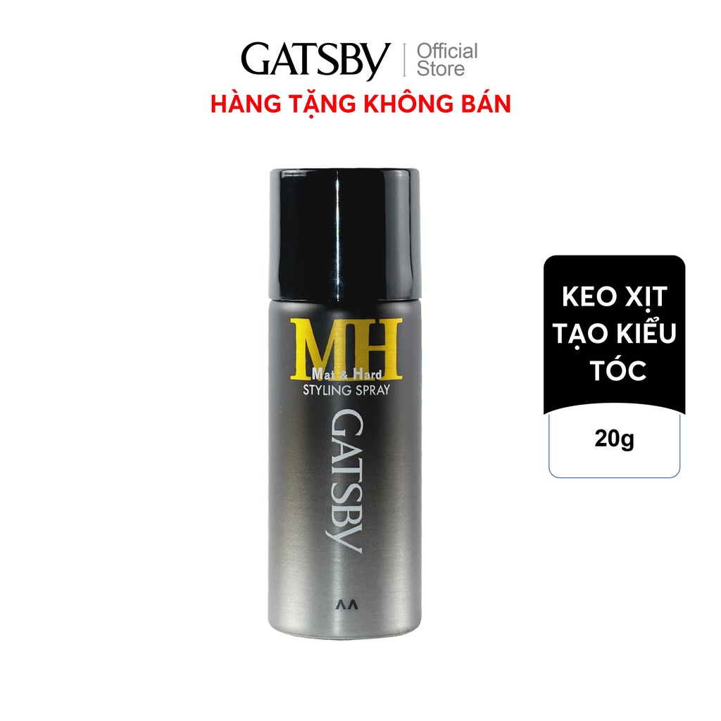 (QUÀ TẶNG KHÔNG BÁN) Keo xịt tạo kiểu tóc GATSBY STYLING SPRAY MAT & HARD 20g