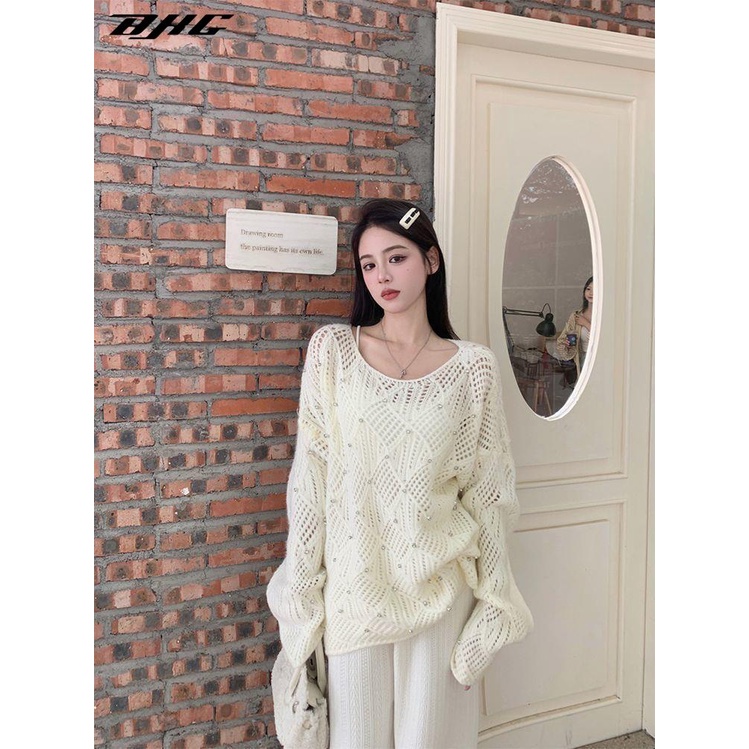 Áo Len Tay Dài Dáng Rộng Thời Trang Mùa Thu 2023 Phong Cách Mới Cho Nữ