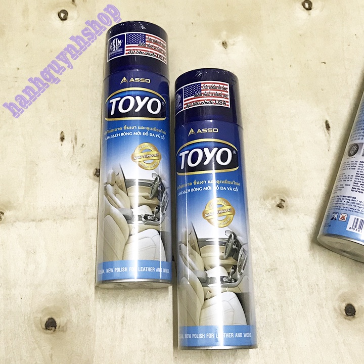Chai Xịt Bóng Toyo Thái Lan Làm Bóng Mới Đồ Da, Gỗ, Nội Thất Ô Tô 500ml