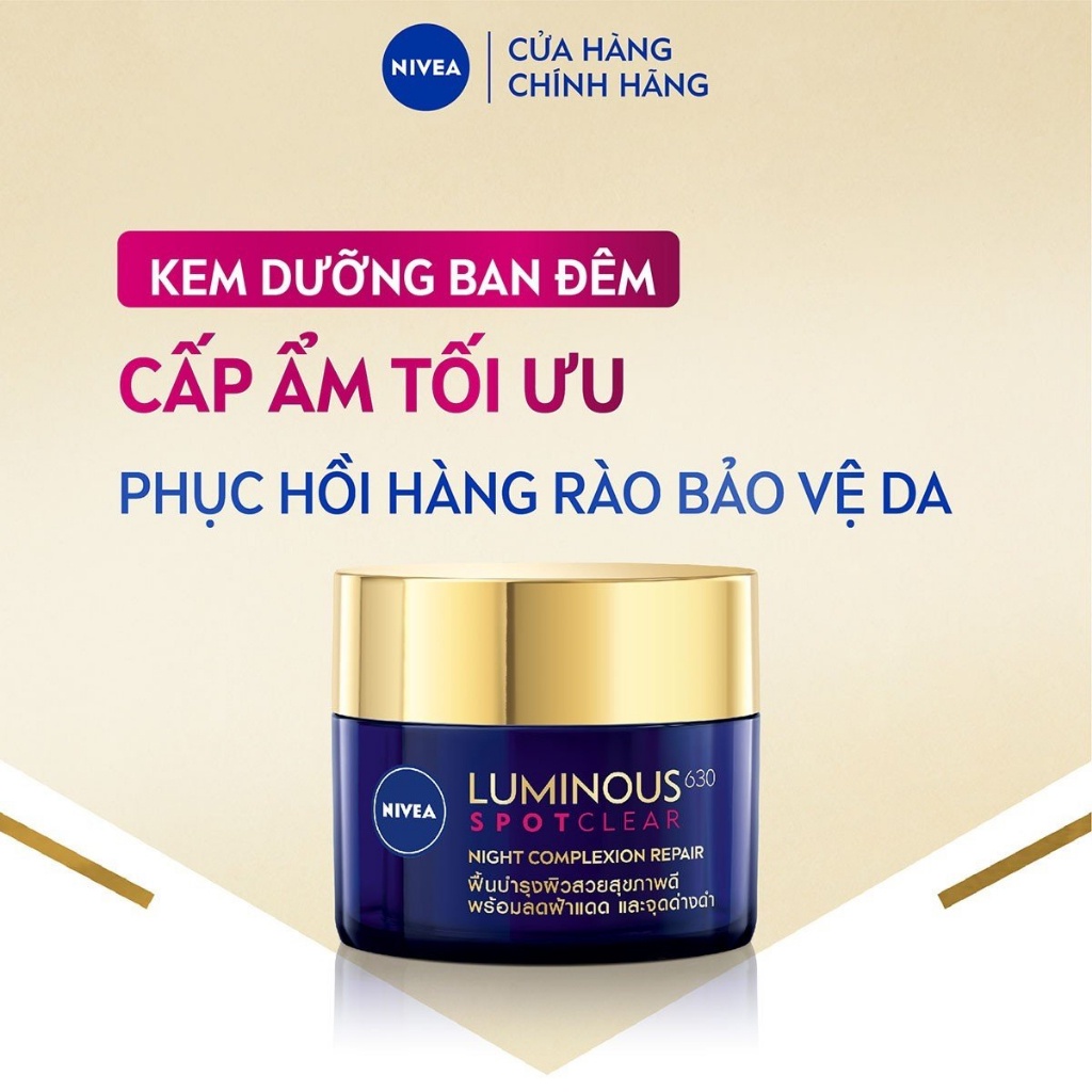 Kem Dưỡng Da Ban Đêm NIVEA LUMINOUS 630 Giúp Làm Mờ Đốm Nâu | Ngăn Ngừa Thâm Nám (50 ml) - 94134