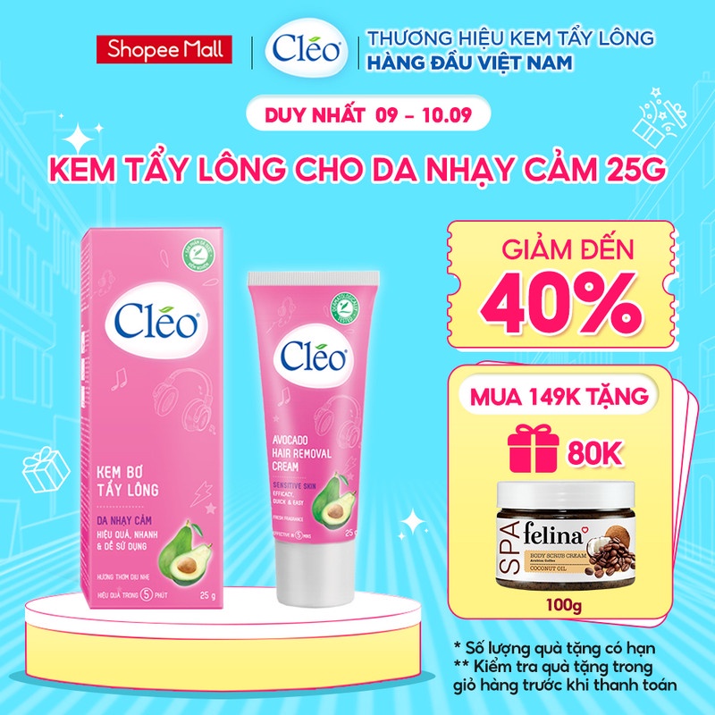 Kem tẩy lông Cléo an toàn, tiện lợi cho mọi vùng da