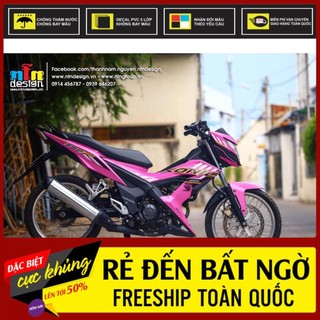 Tem rời dán xe sonic mẫu hồng đen vàng