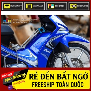 Tem rời dán xe sirius fi 115 mẫu sọc xanh đen trắng
