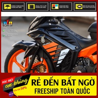 Tem rời dán xe exciter 135 mẫu 2014 zin cam đen