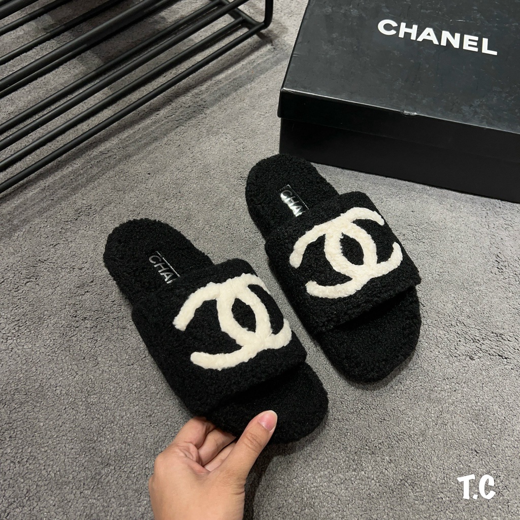 Dép lông Channel siêu hot, chất lông siêu mịn size 35-39 fullbox