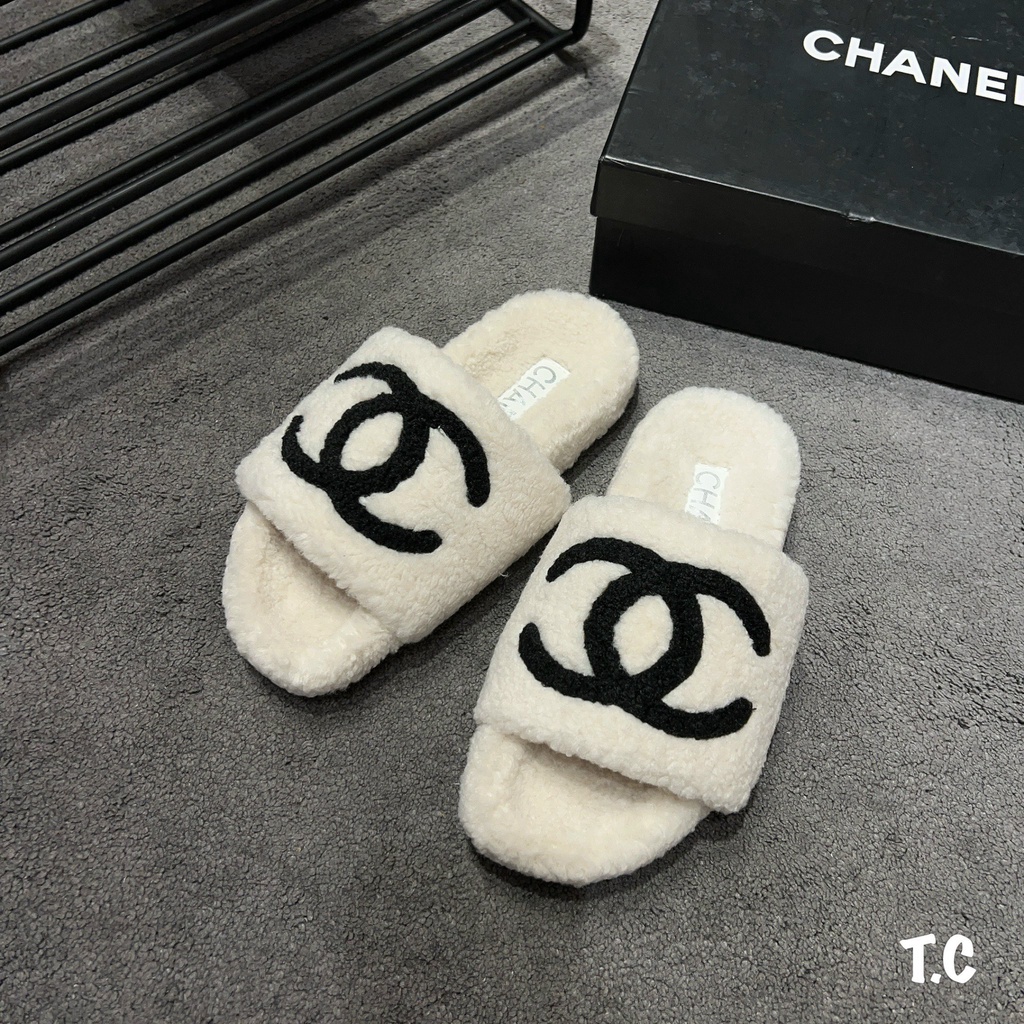 Dép lông Channel siêu hot, chất lông siêu mịn size 35-39 fullbox