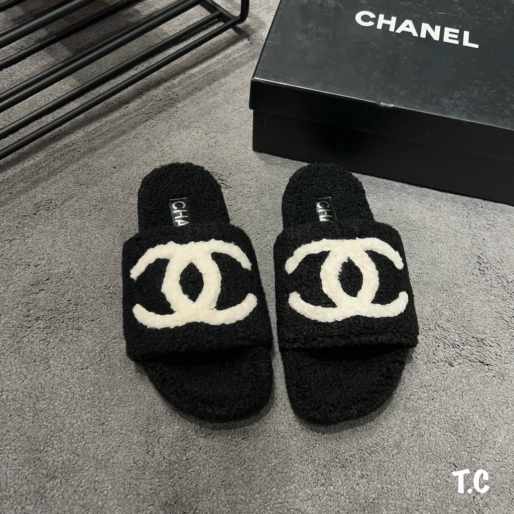 Dép lông Channel siêu hot, chất lông siêu mịn size 35-39 fullbox