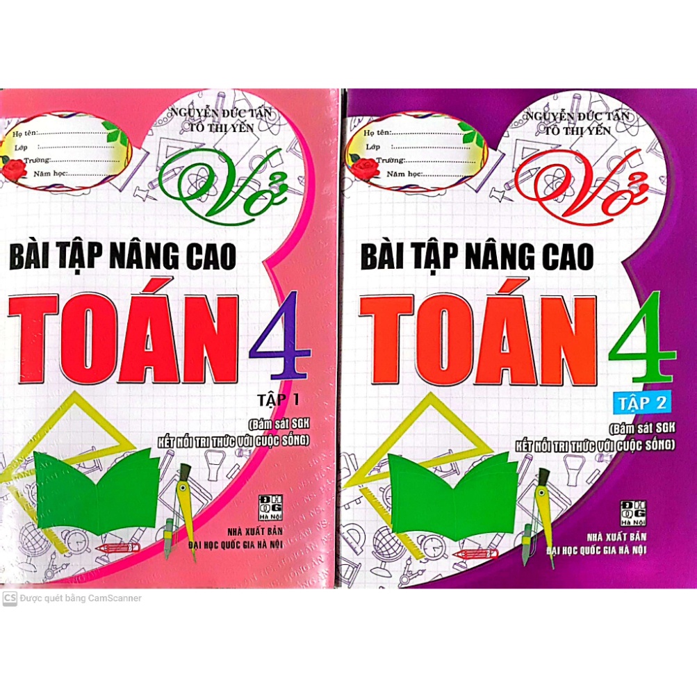 Sách - Combo Vở Bài Tập Nâng Cao Toán Lớp 4 (Bám Sát SGK Kết Nối Tri Thức Với Cuộc Sống - Bộ 2 Cuốn) HA