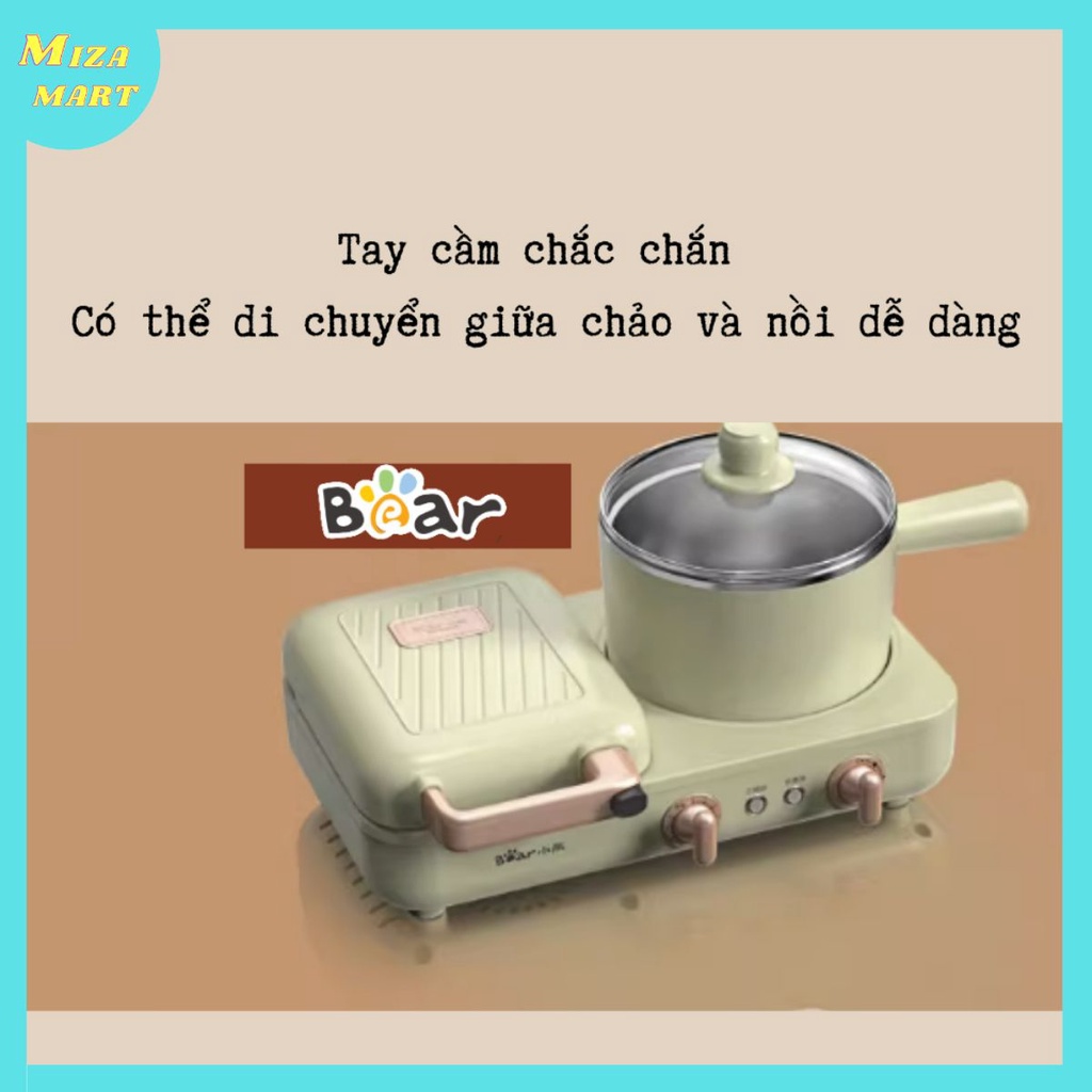 Máy làm bữa sáng tính hợp bốn trong một BEAR DSL-A13N1, bếp nướng, rán, nấu, hấp, đa năng
