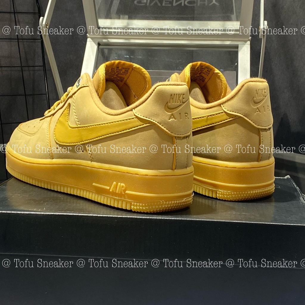 Giày AF1 Màu Vàng Da Bò Giày Air Force 1 Low Flax Wheat Giày Thể Thao Af1 Vàng Bò Bản