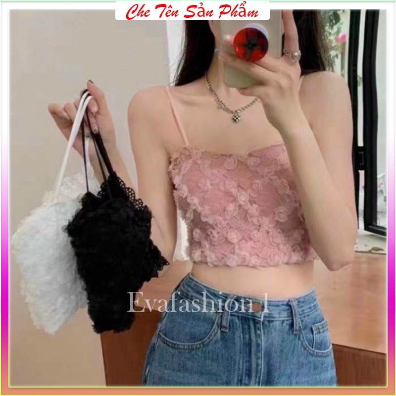 Mẫu mới - Áo bra ren hoa hồng kèm đệm siêu đẹp