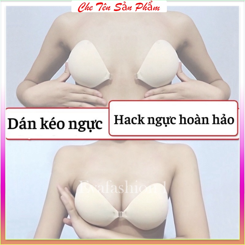 Tặng kèm dây trong - Áo dán nâng ngực đệm dày 6cm, áo cài trước tạo khe siêu nâng p41