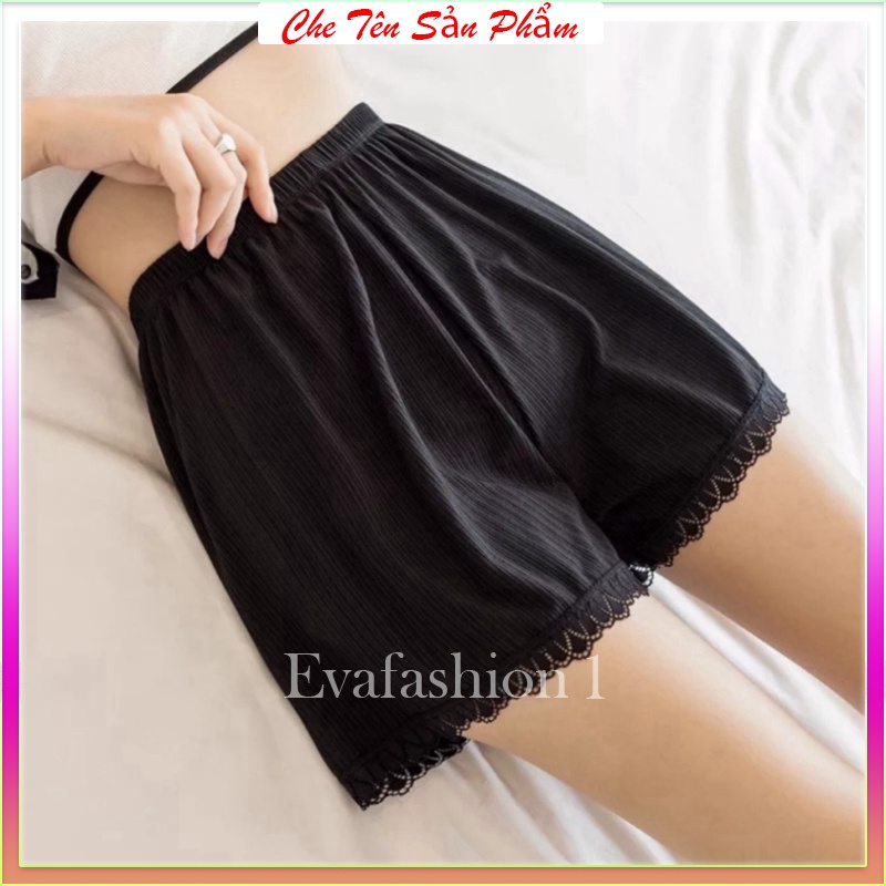 Quần váy su tăm mặc nhà - mặc ngủ viền ren cao cấp siêu mát