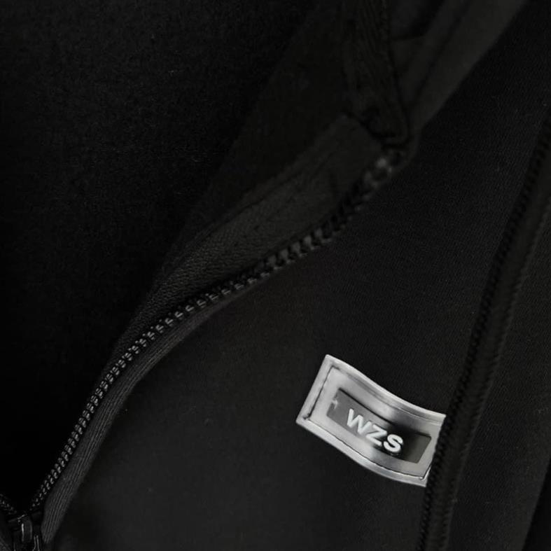 Áo Khoác Nỉ Bông Logo W.Z.S Tay Phồng Hàn Quốc Đẹp ❤ Áo Khoác Unisex Logo Mũ 2 Lớp