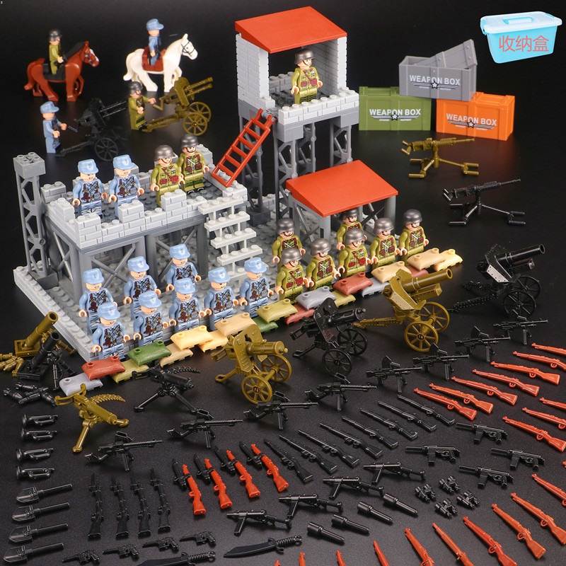 Mô Hình Đồ Chơi lego Lắp Ráp Chiến Tranh Thế Giới trench world war ii ruin scene eight-lu Đức