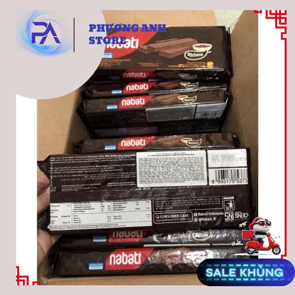 Bánh kem xốp Nabati Phô Mai/Socola 110g  taphoatoanngocc Shop Bố Ớt