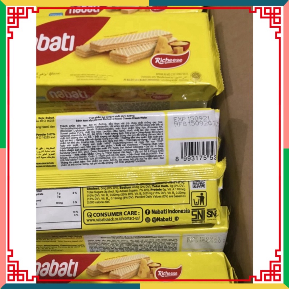 Bánh kem xốp Nabati Phô Mai/Socola 110g  taphoatoanngocc Shop Bố Ớt