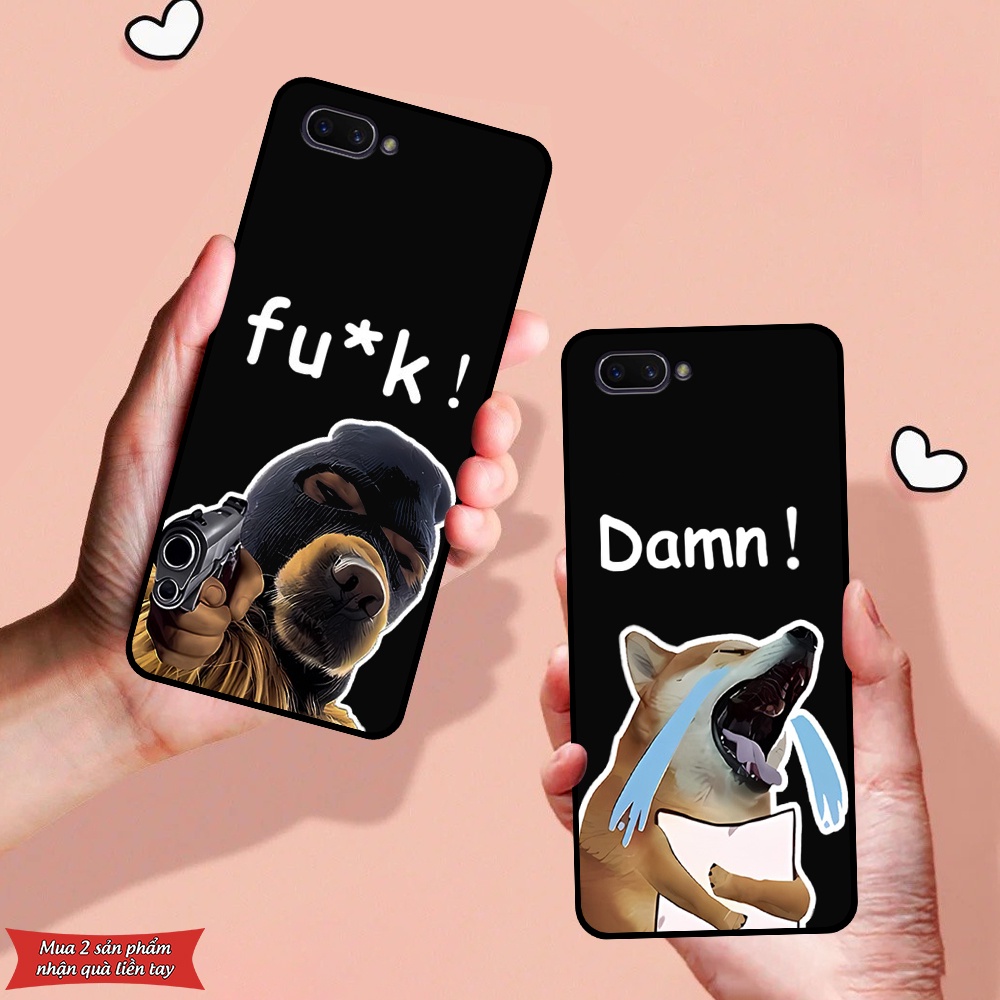 Ốp lưng Oppo A3s / A1k in hình chó mèo siêu ngầu