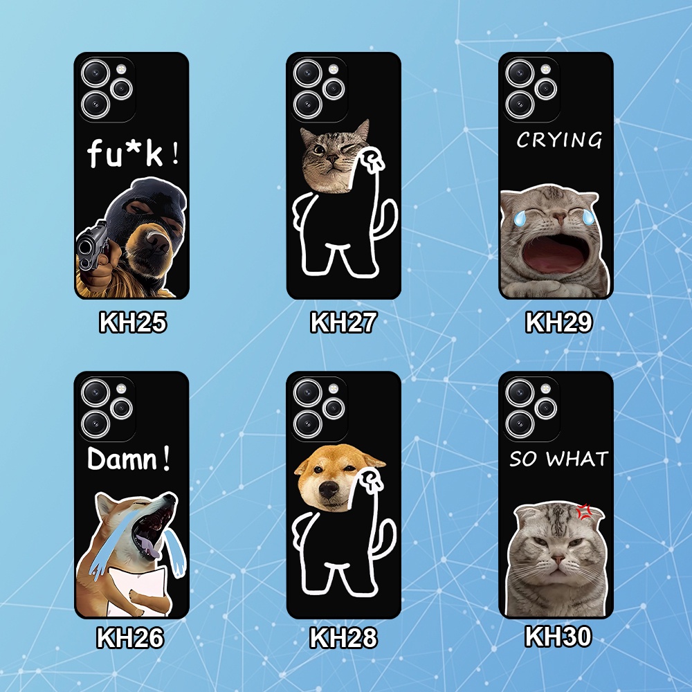 Ốp lưng Xiaomi Redmi 12 in hình chó mèo siêu ngầu
