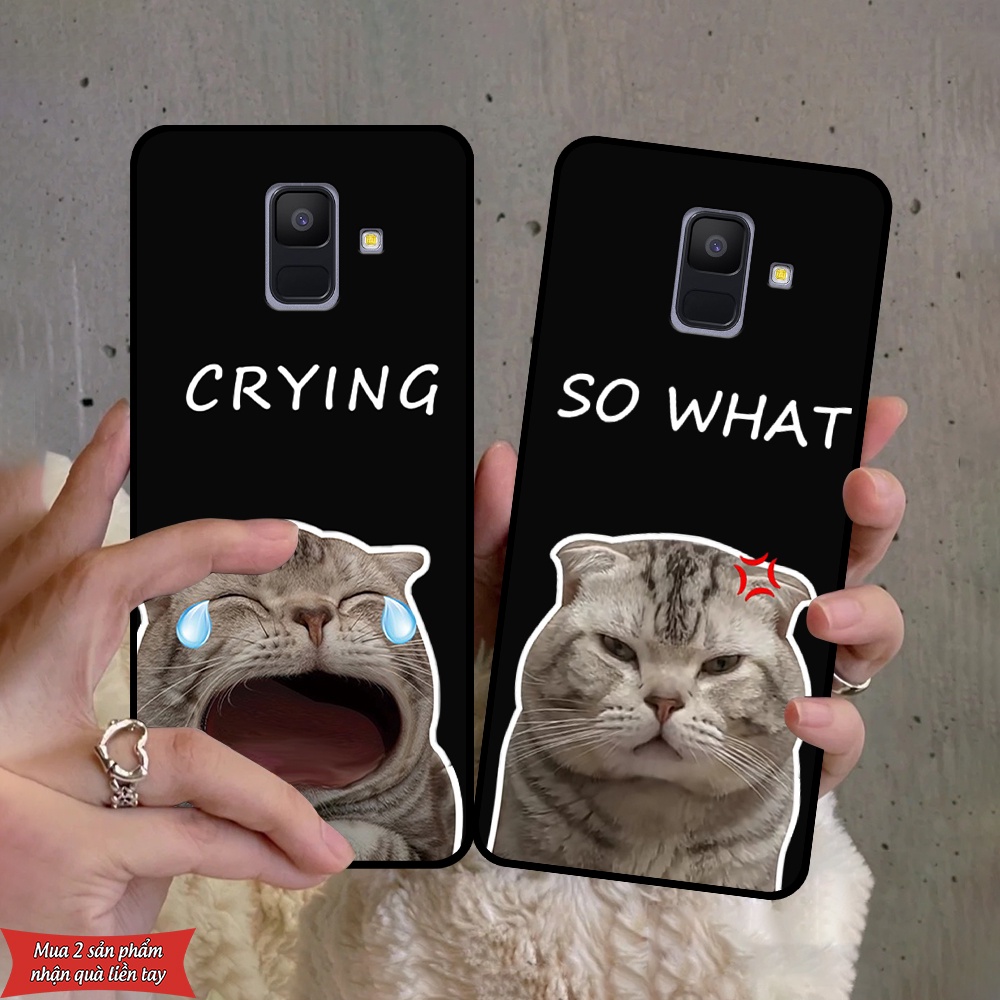 Ốp lưng Samsung A6 2018 / A6 Plus in hình chó mèo siêu ngầu