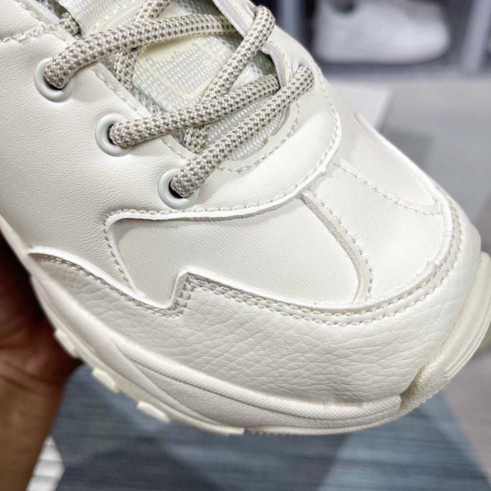 Giày MLB Chunky Mono Heel Boston Red Sox, Giày MLB NY trắng chữ vàng bản đế tách cao cấp full phụ kiện