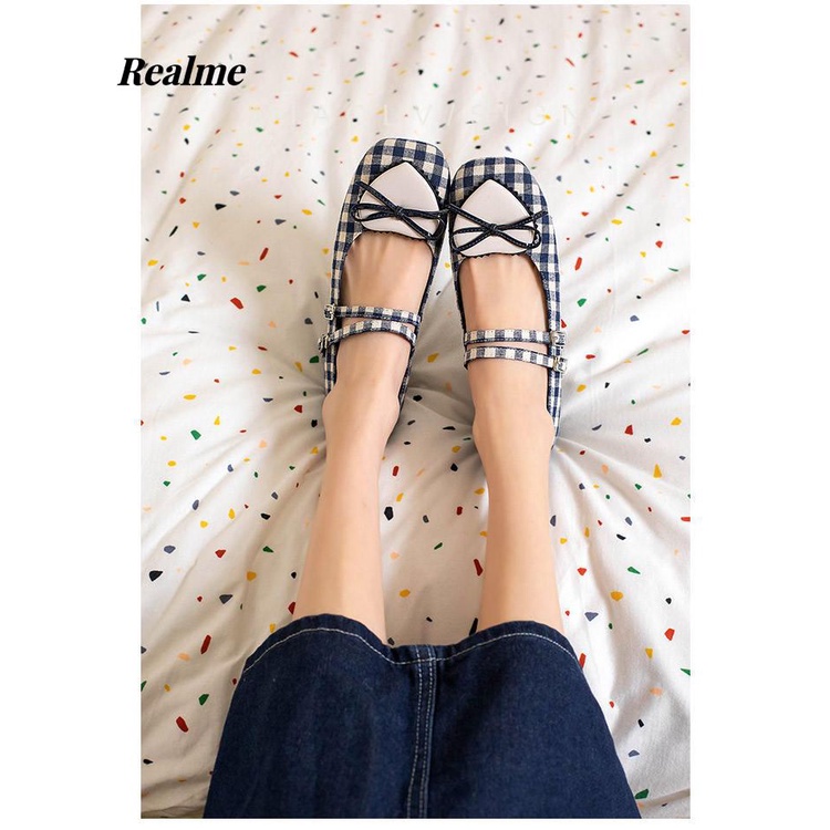 Giày mary jane Gót Dày Bằng Chất Liệu Da Thời Trang Mùa Hè 2023 Dành Cho Nữ