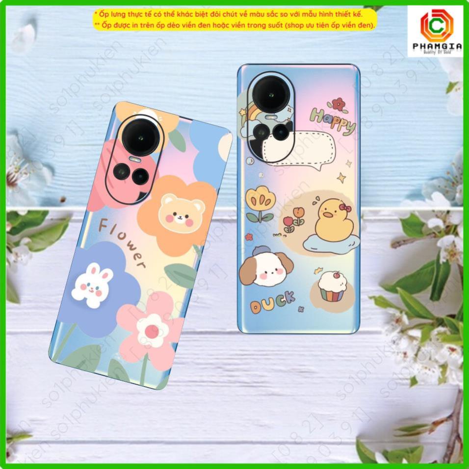Ốp lưng OPPO Reno 10 5G / Reno 10 Pro 5G  dẻo trong in hình nhiều mẫu thiết kế dễ thương, đẹp