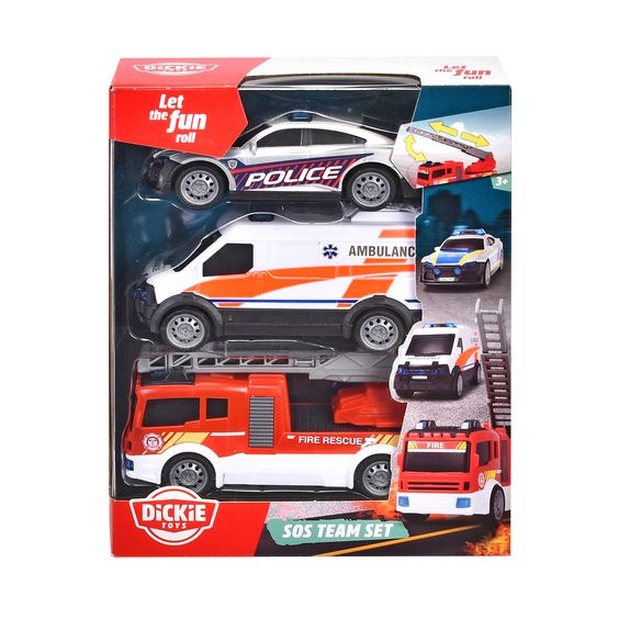 Bộ 3 Đồ Chơi Xe Cứu Hộ DICKIE TOYS SOS Team Set 203712015038- Simba Toys Vietnam