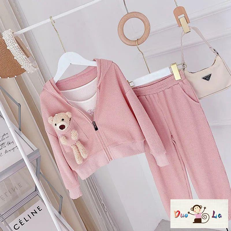 Doula ~ Bộ Đồ Thể Thao Hai Mảnh Cỡ Vừa Và Lớn Phong Cách Phương Tây Hợp Thời Trang Xuân Thu Cho Bé Gái
