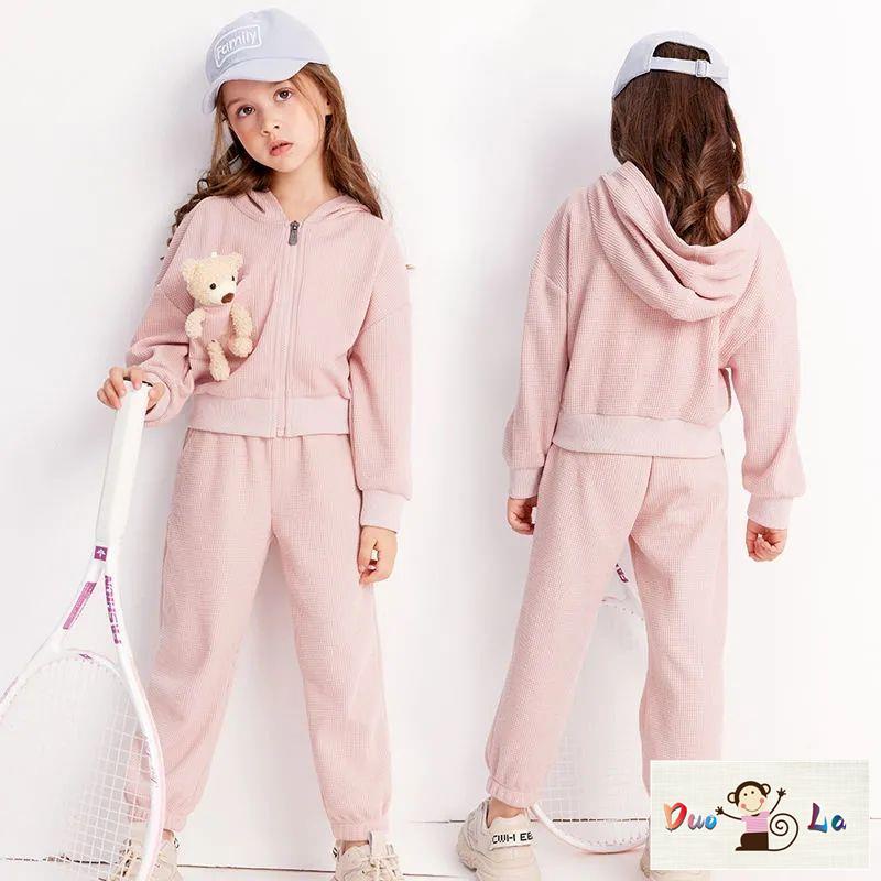 Doula ~ Bộ Đồ Thể Thao Hai Mảnh Cỡ Vừa Và Lớn Phong Cách Phương Tây Hợp Thời Trang Xuân Thu Cho Bé Gái