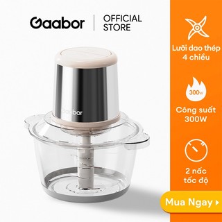 Máy xay thịt thực phẩm đa năng MG20M-WH01A Gaabor công suất 300W, cối thủy tinh, 4 lưỡi dao sắc bén - Hàng chính hãng