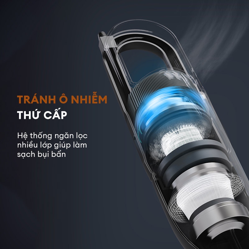 Máy hút bụi ô tô cầm tay GAABOR GVCC-M4A2 màu đen lực hút mạnh 4500pa dây nguồn dài 4.5m - Hàng chính hãng | BigBuy360 - bigbuy360.vn