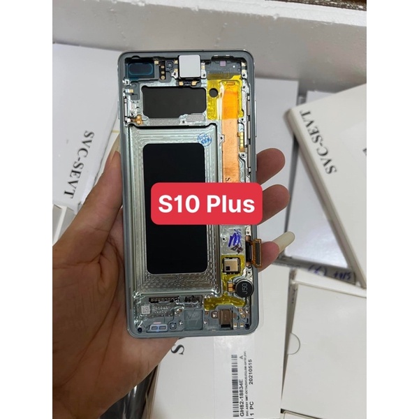 Màn hình Samsung S10 Plus zin hãng liền khung