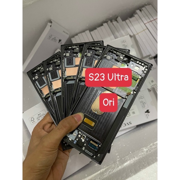 Màn hình Samsung S23 Ultra new hãng liền khung