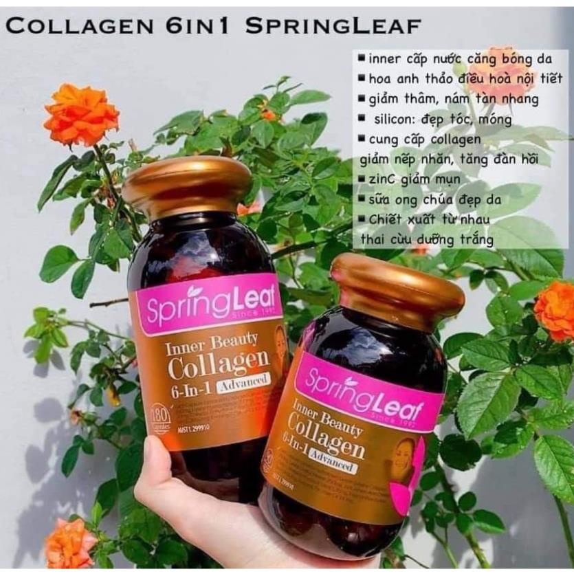 Viên uống bổ sung COLLAGEN SpringLeaf Inner Beauty Collagen 6 trong 1 90 viên hàng Úc