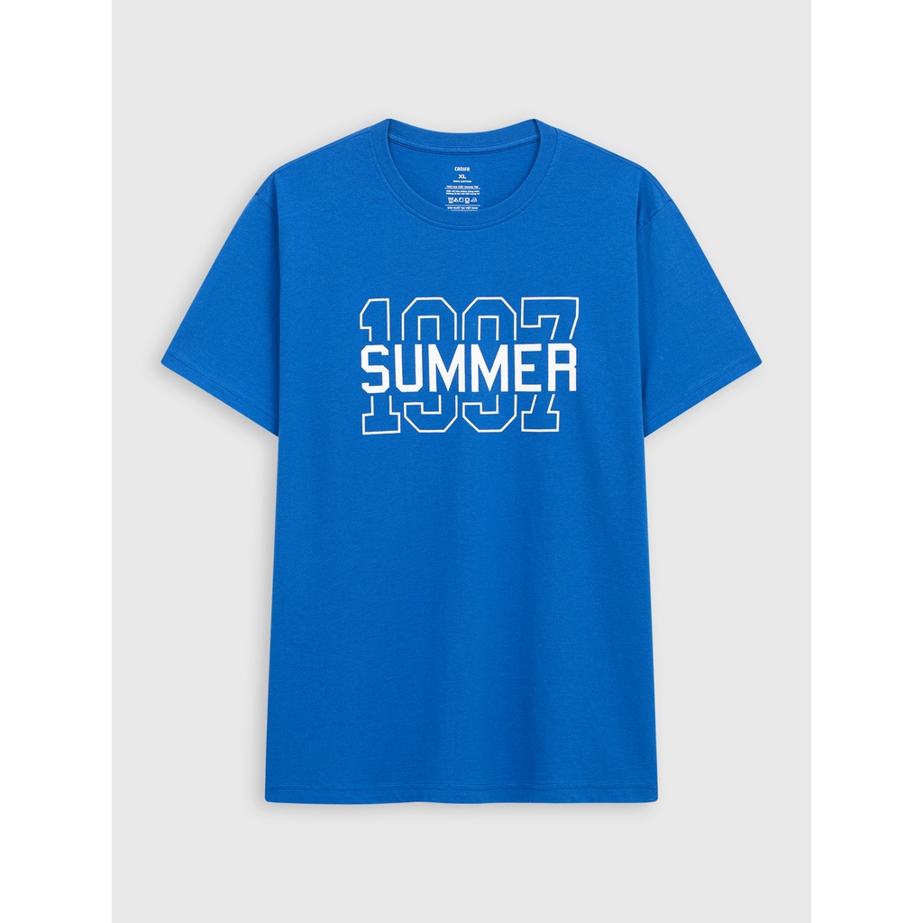 Áo phông nam CANIFA in hình 100% cotton, cổ tròn tay cộc 8TS23S021