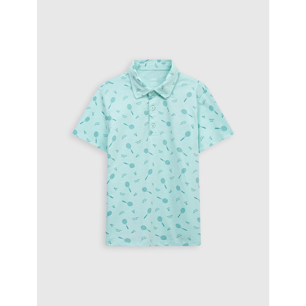 Áo polo bé trai CANIFA chất liệu 100% cotton, cổ bẻ tay cộc 2TP23S007