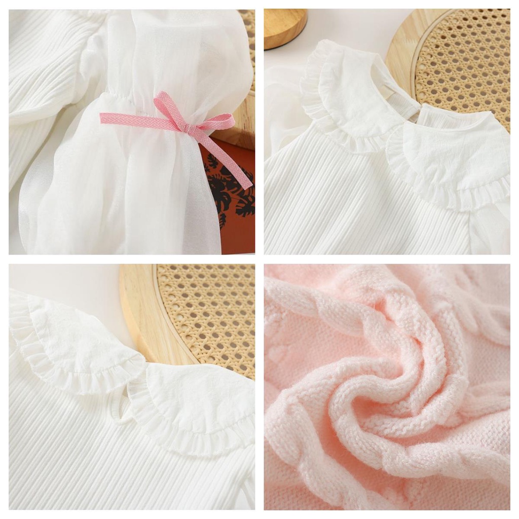 Áo Sơ Mi Dệt Kim Họa Tiết Hoạt Hình Phong Cách Hàn Quốc Thời Trang Xuân Thu Cho Nữ