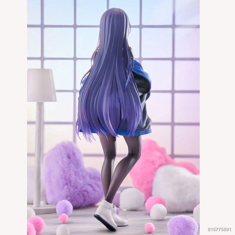 ☊♂∏Yuna Mặt nạ Hình Cô gái Lụa đen Tóc dài Anime Hai chiều Mô hình búp bê Máy tính để bàn Ốp lưng Vật trang trí Quà tặng