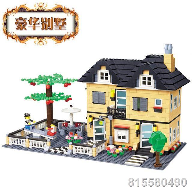 Tương thích với  ngôi nhà quê xây dựng khối bé trai nhà xây dựng thành phố DIY xây dựng bé gái giáo dục đồ chơi lắp