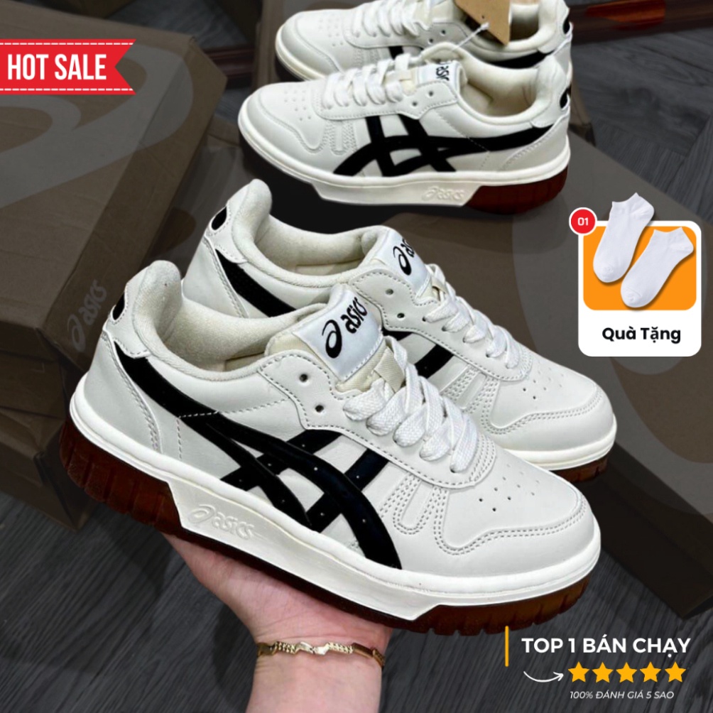 Giày Asics Court MZ Cream Black Gum mẫu mới nhất hót trend đủ size nam nữ full box bill