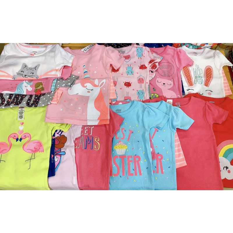 Bộ ngắn tay bé gái hàng Carter siêu nhiều mẫu size 9m-8Y