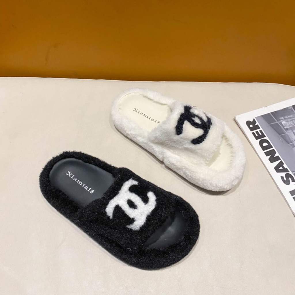 Dép Lông Đế Dày Thời Trang Thu Đông 2023 Dành Cho Nữ Mềm