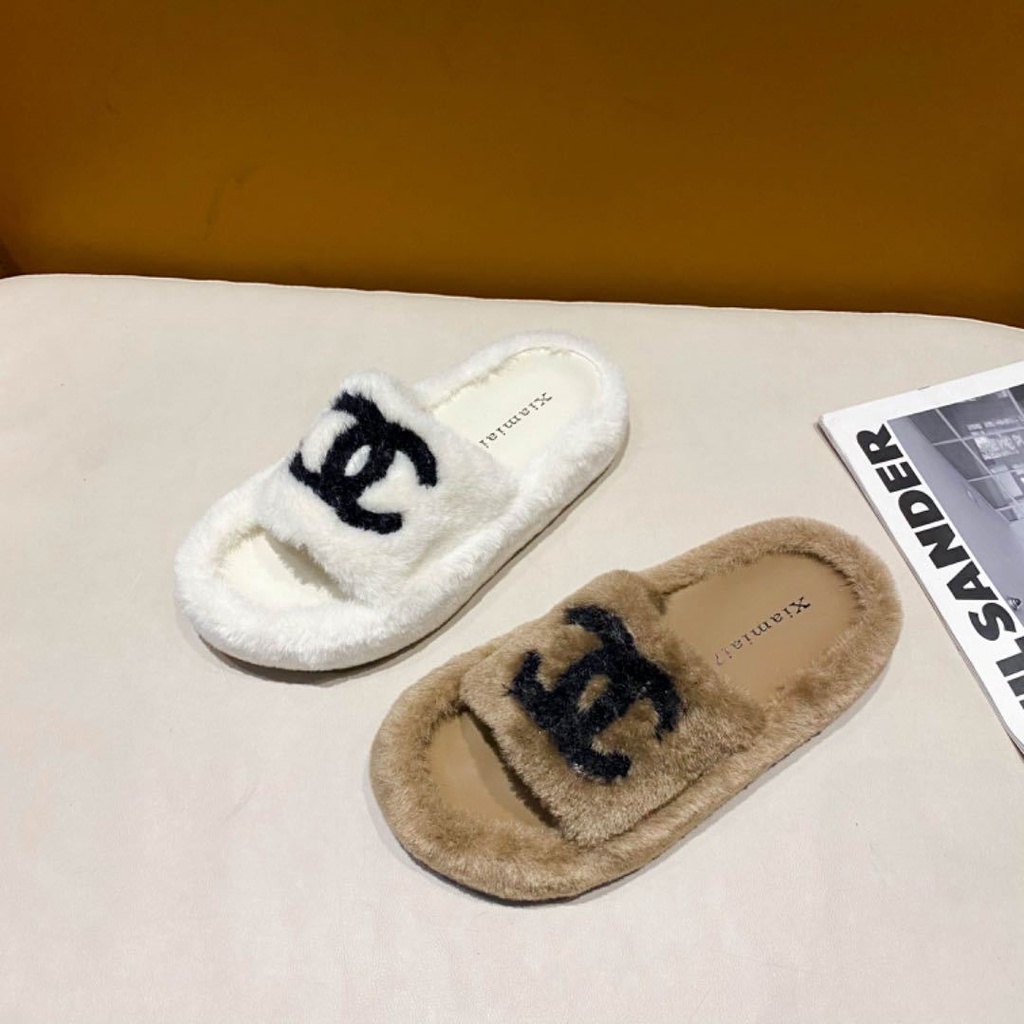 Dép Lông Đế Dày Thời Trang Thu Đông 2023 Dành Cho Nữ Mềm