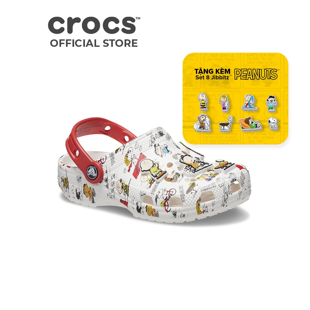 Giày Clog Trẻ Em Crocs Peanuts Classic - White